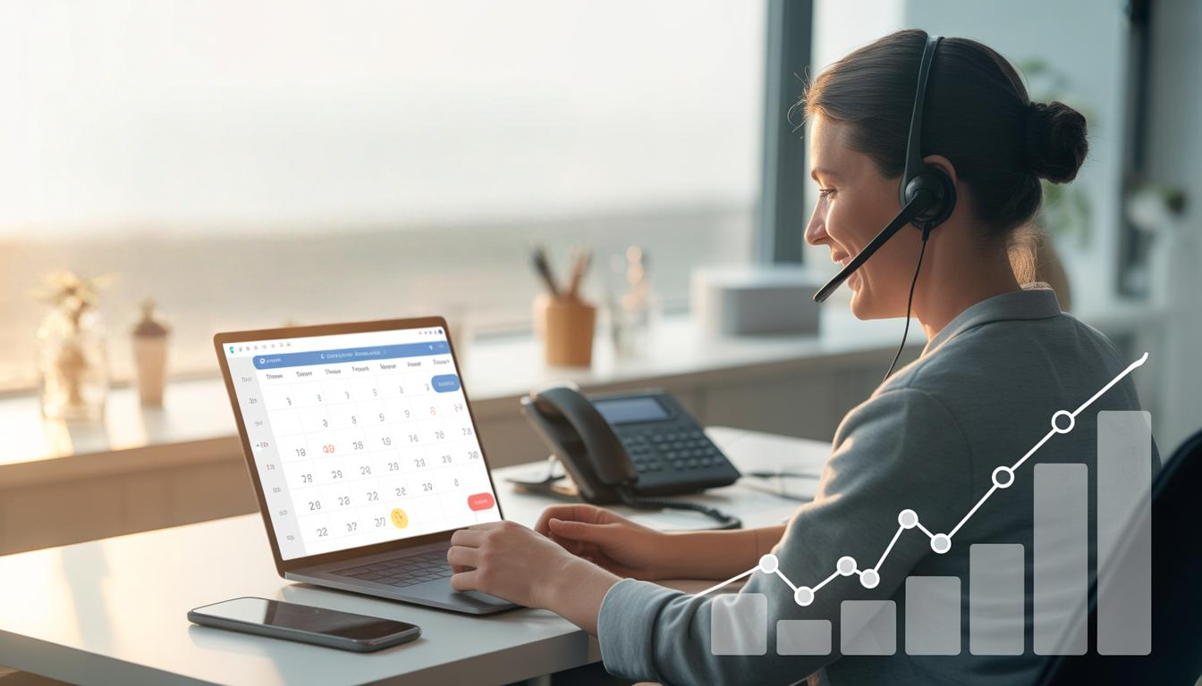 Outsourced outbound sales team handling cold calling campaigns