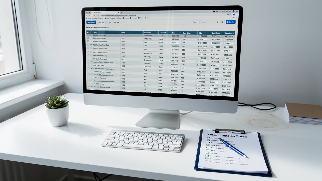 Organized workspace for building a local B2B lead list