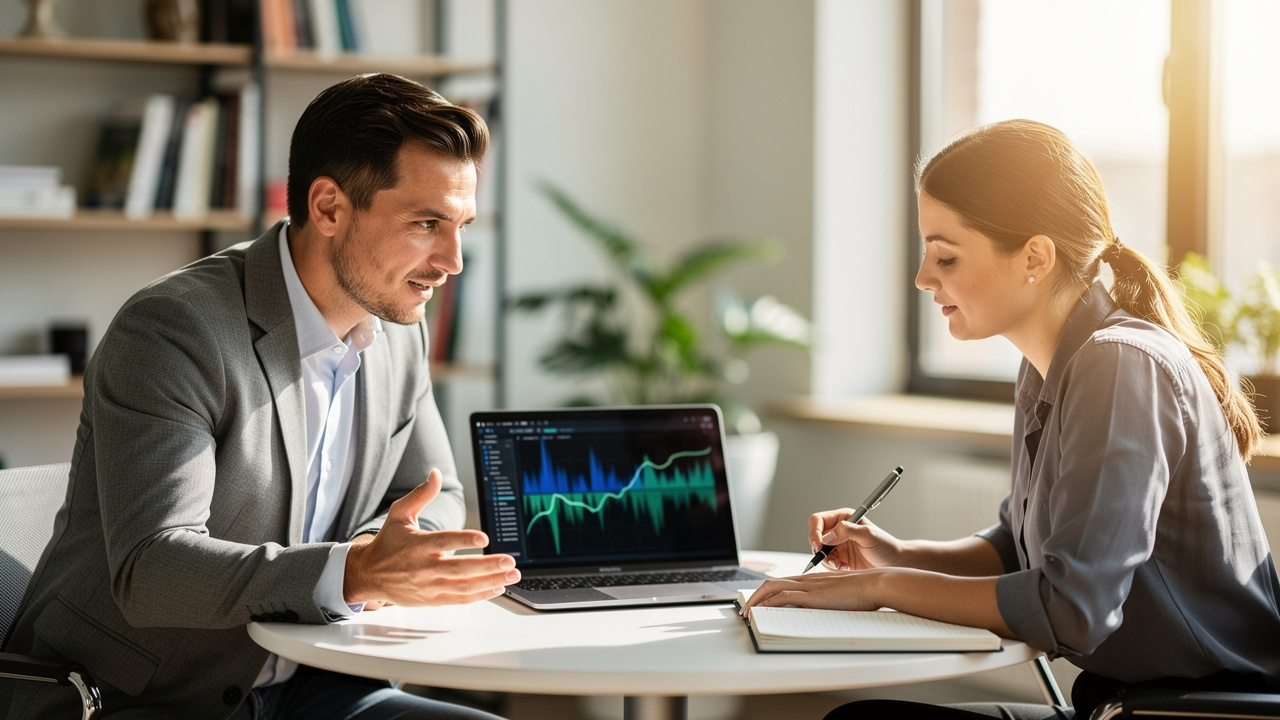 Manager and sales rep in a one-on-one coaching session