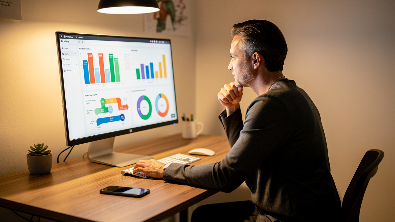 Small business owner evaluating outsourced sales call performance