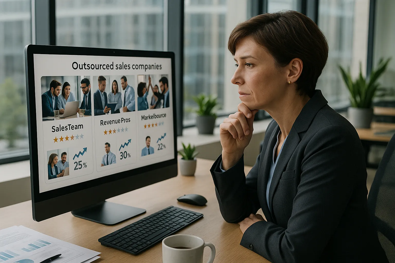 Channel selection scorecard criteria laid out on desk